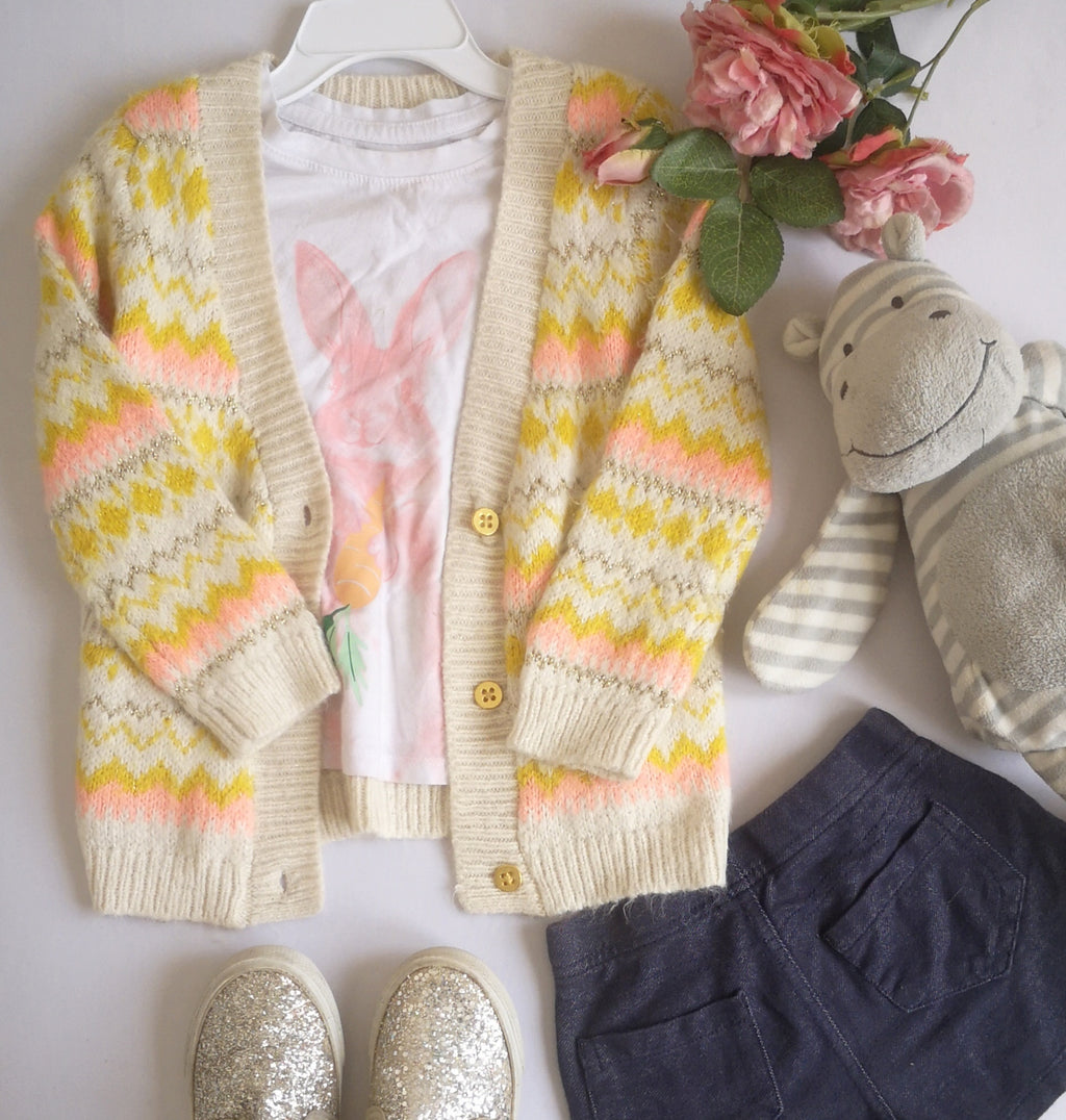 Sueter con blusa de algodon