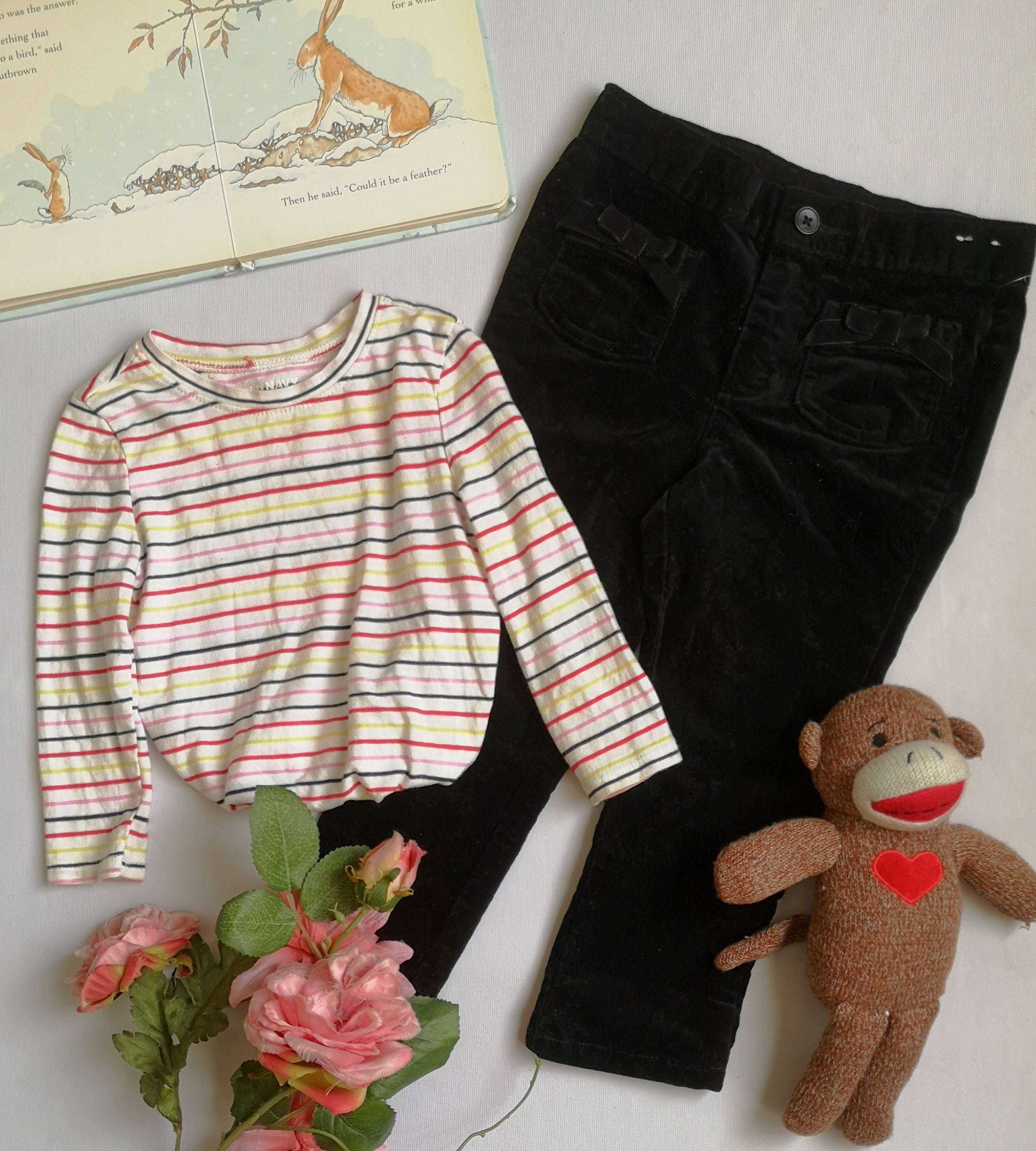 Blusa con pantalon de terciopelo