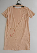Vestido corte recto de algodón incluye collar