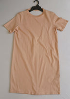 Vestido corte recto de algodón incluye collar