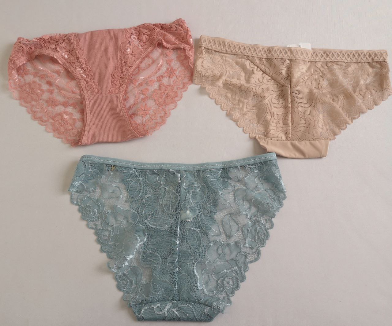 Set de 3 pantis de encaje