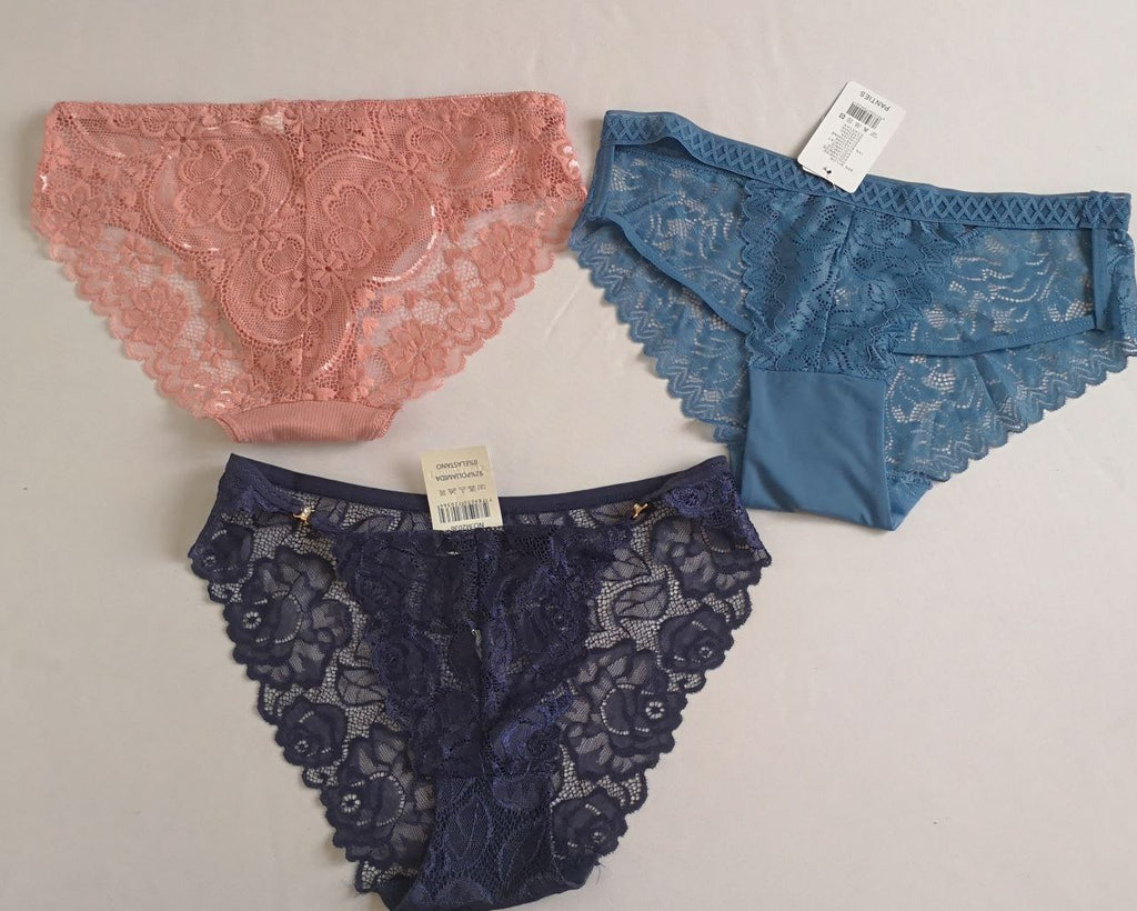 Set de 3 pantis de encaje