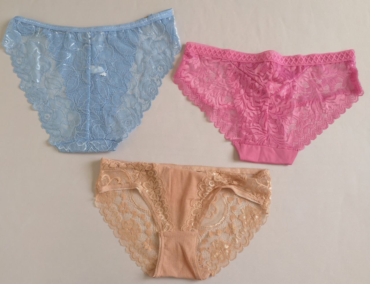 Set de 3 pantis de encaje
