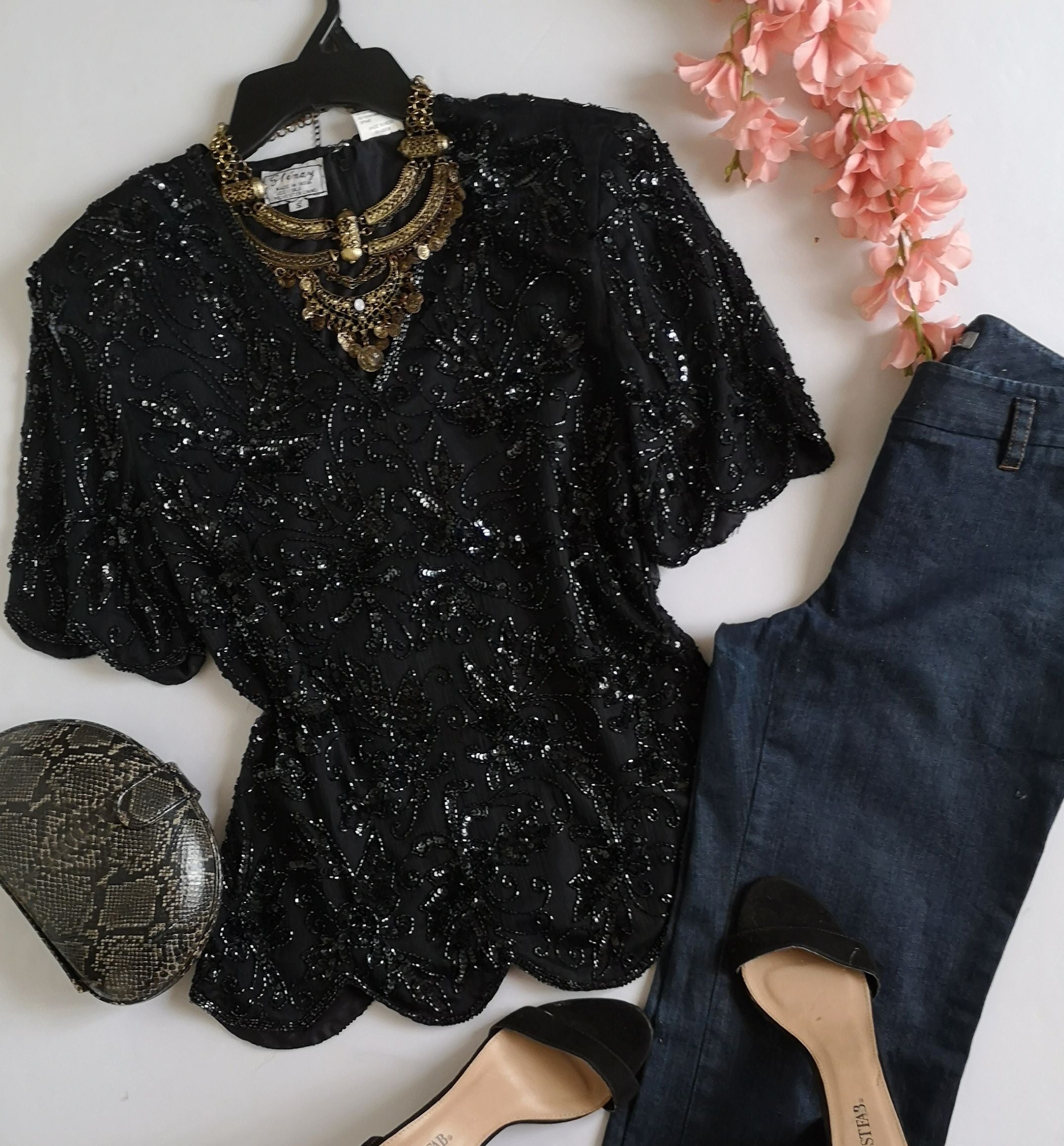 Blusa vintage  bordada