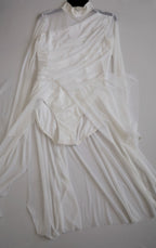 Vestido de tul transparente de abajo