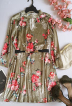 Vestido estilo a con bolsas a los lados incluye cincho ⚓