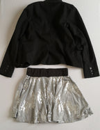 Blazer y falda con brillos