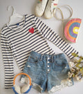 Blusa manga larga con short