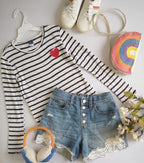 Blusa manga larga con short