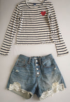 Blusa manga larga con short