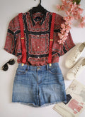 Blusa estilo cuadrado y short