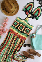 Vestido de crochet para usar con traje de baño