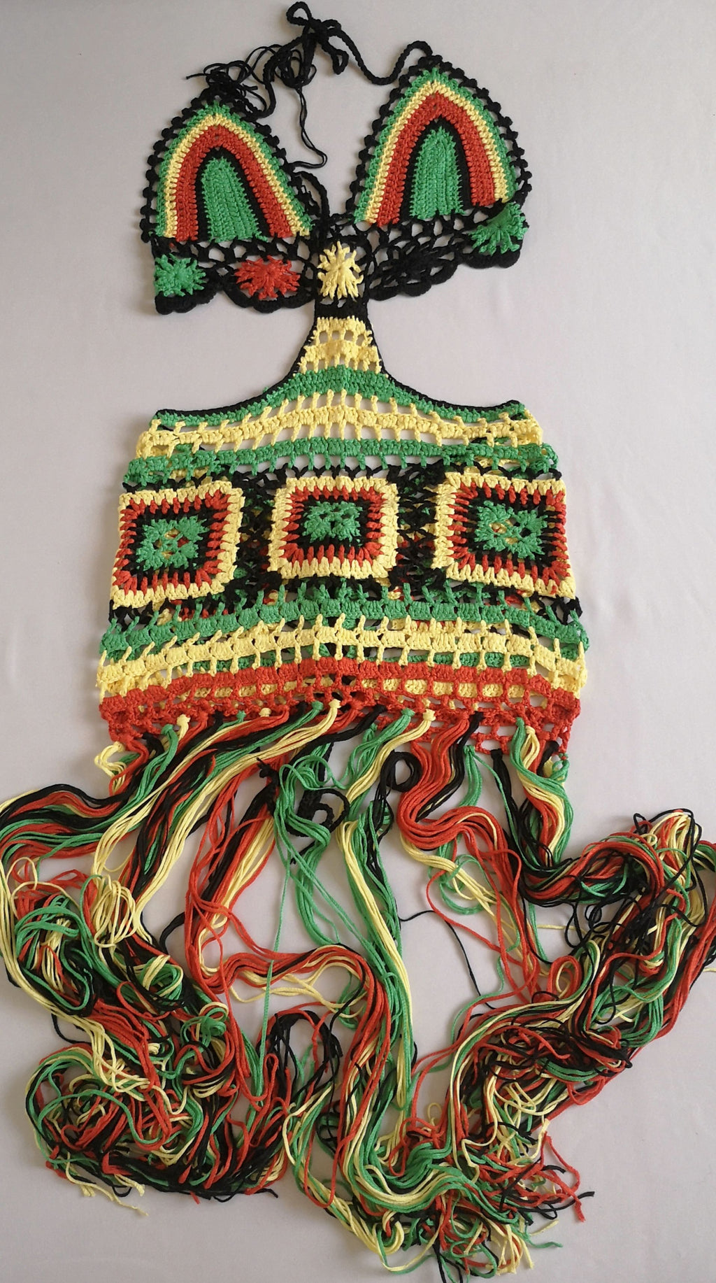 Vestido de crochet para usar con traje de baño