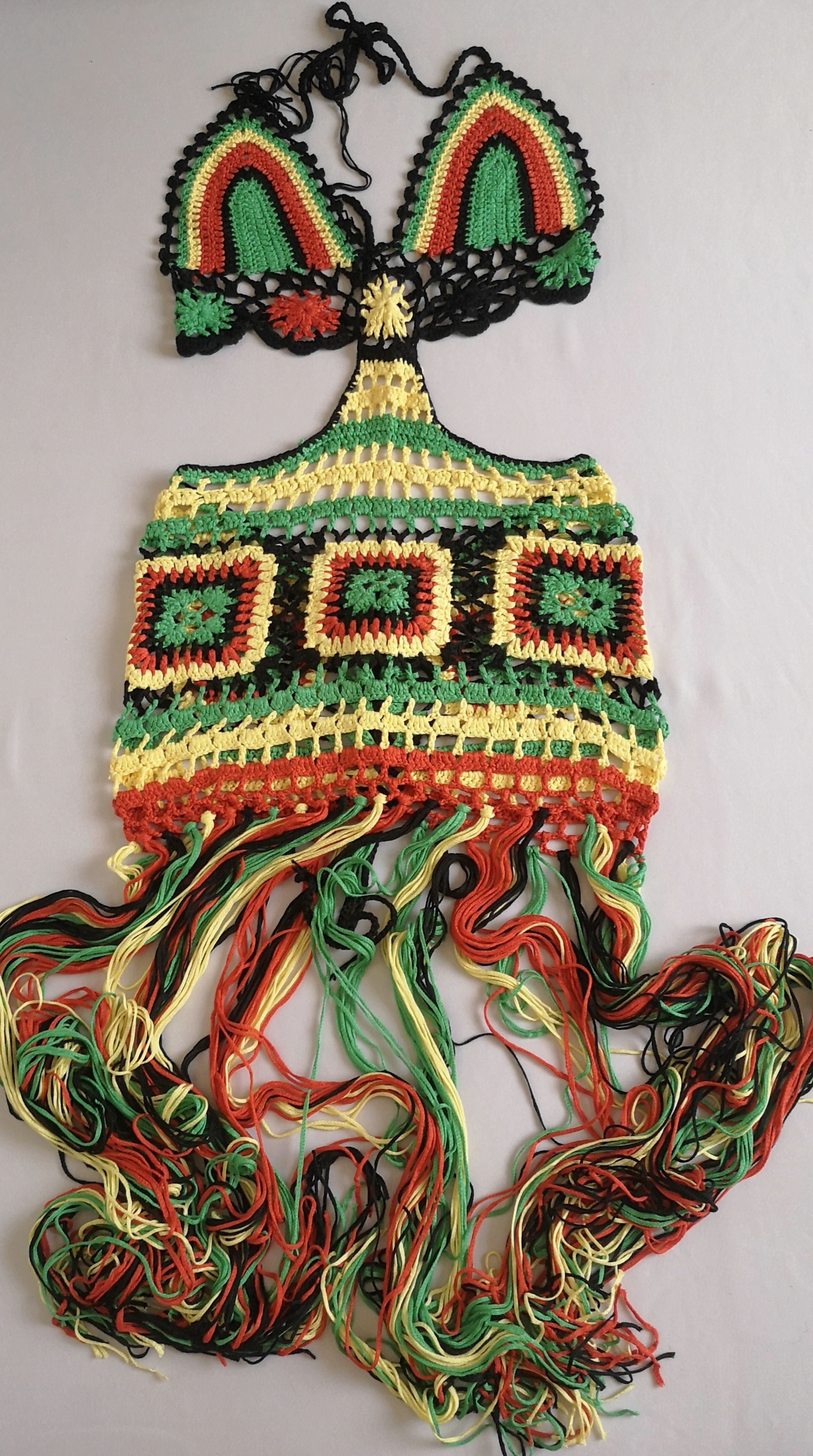 Vestido de crochet para usar con traje de baño