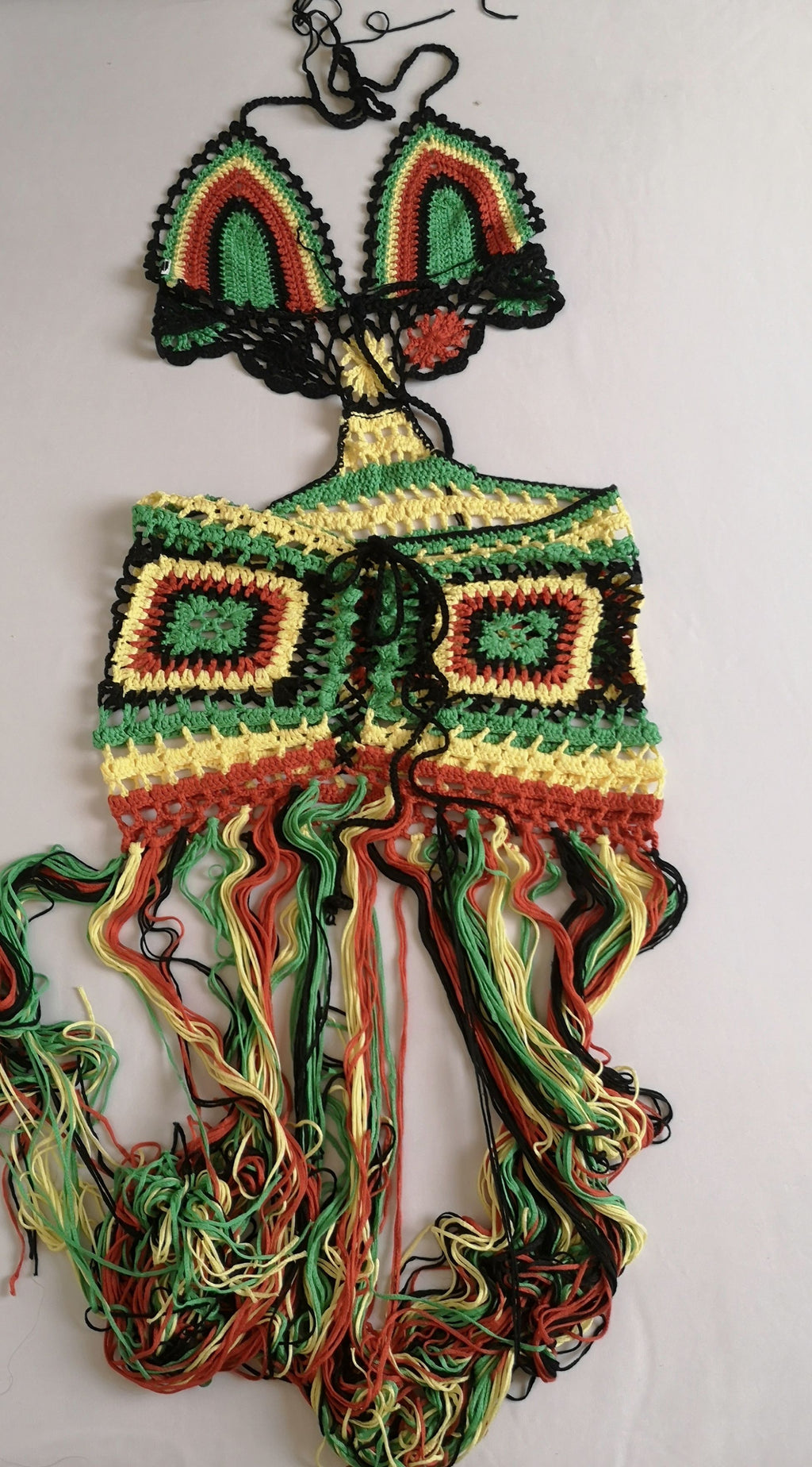 Vestido de crochet para usar con traje de baño