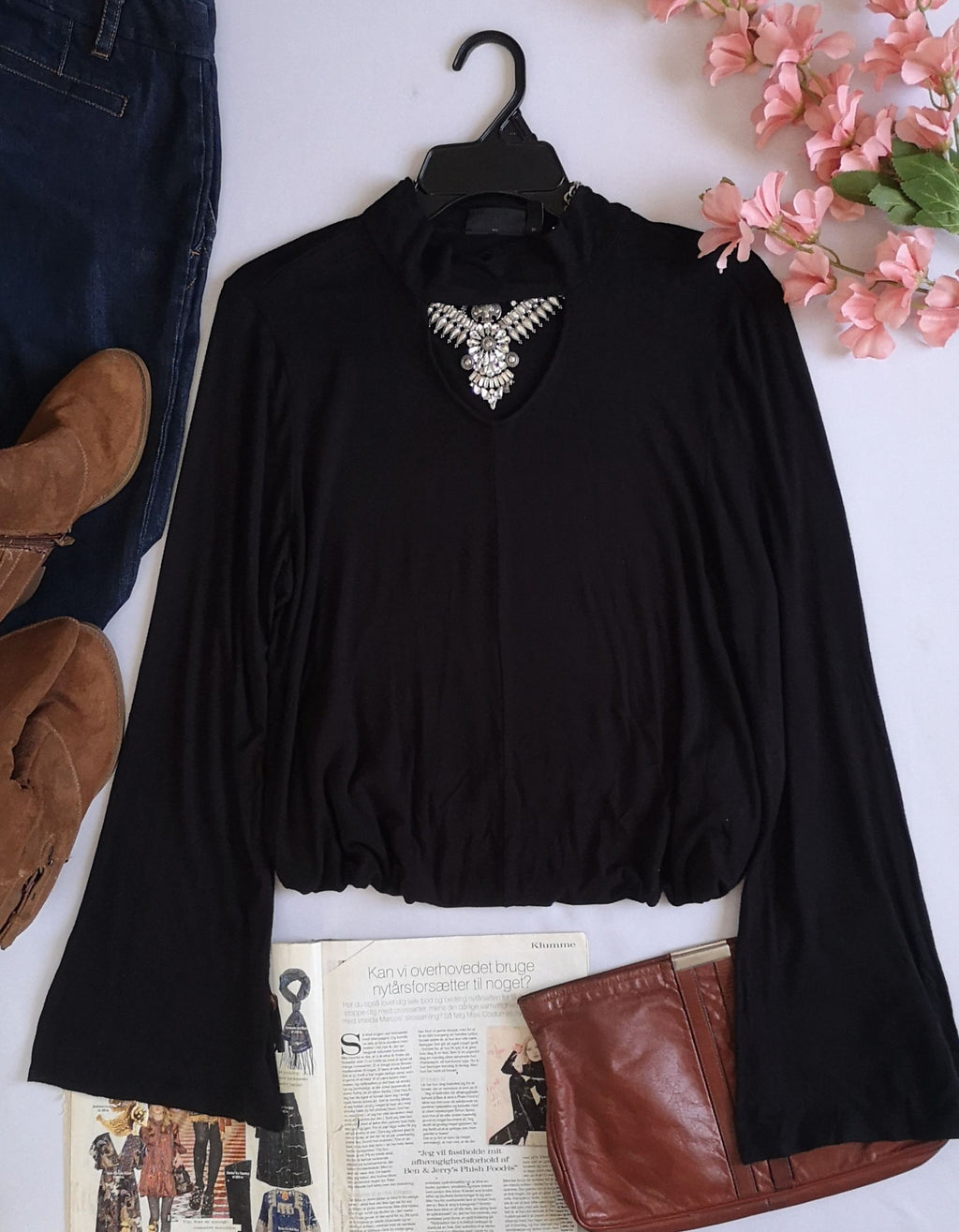 Blusa manga campana