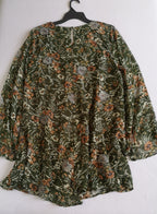 Vestido de chifón mangas campana