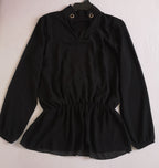 Blusa de chifón incluye collar