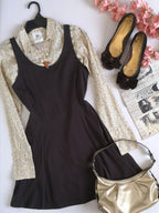 Vestido campana abajo con blusa de algodón
