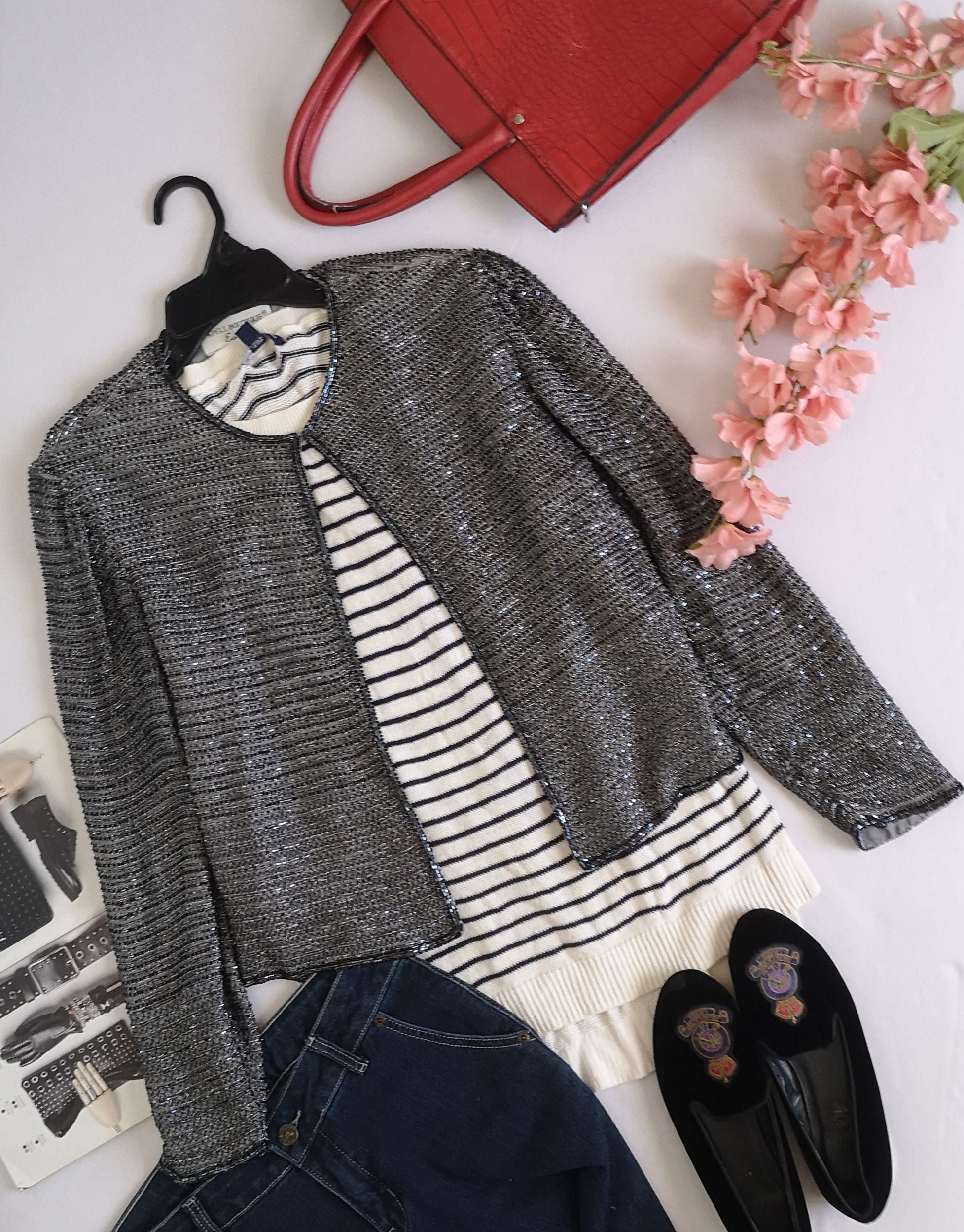 Chaqueta bordada de seda