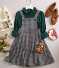 Blusa manga larga y vestido tipo overol