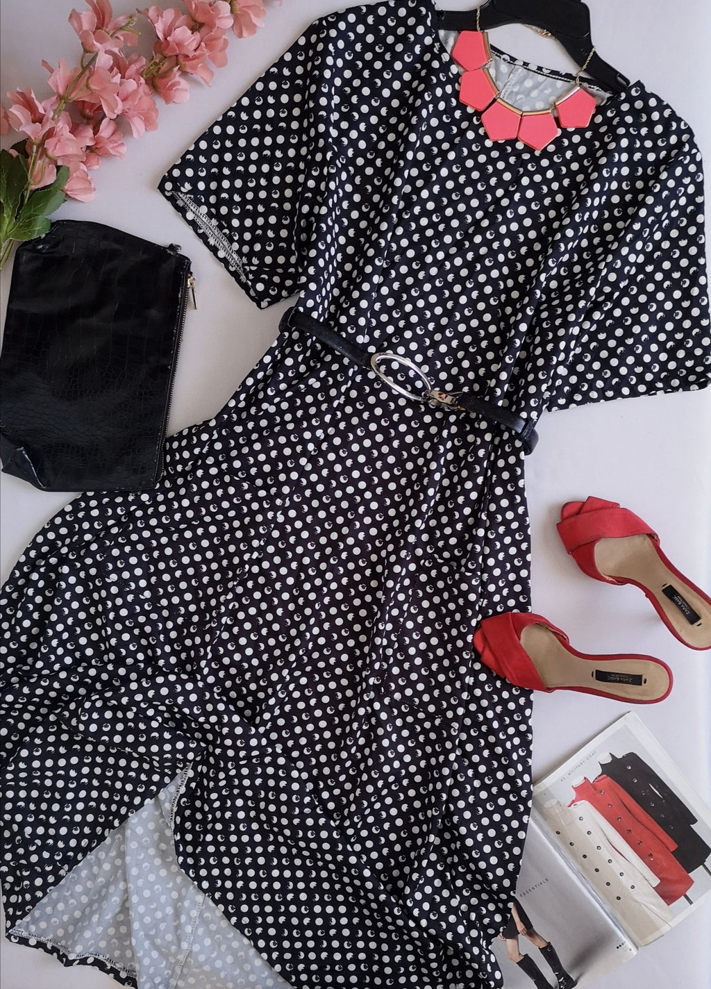 Vestido con bolsas adelante incluye cincho
