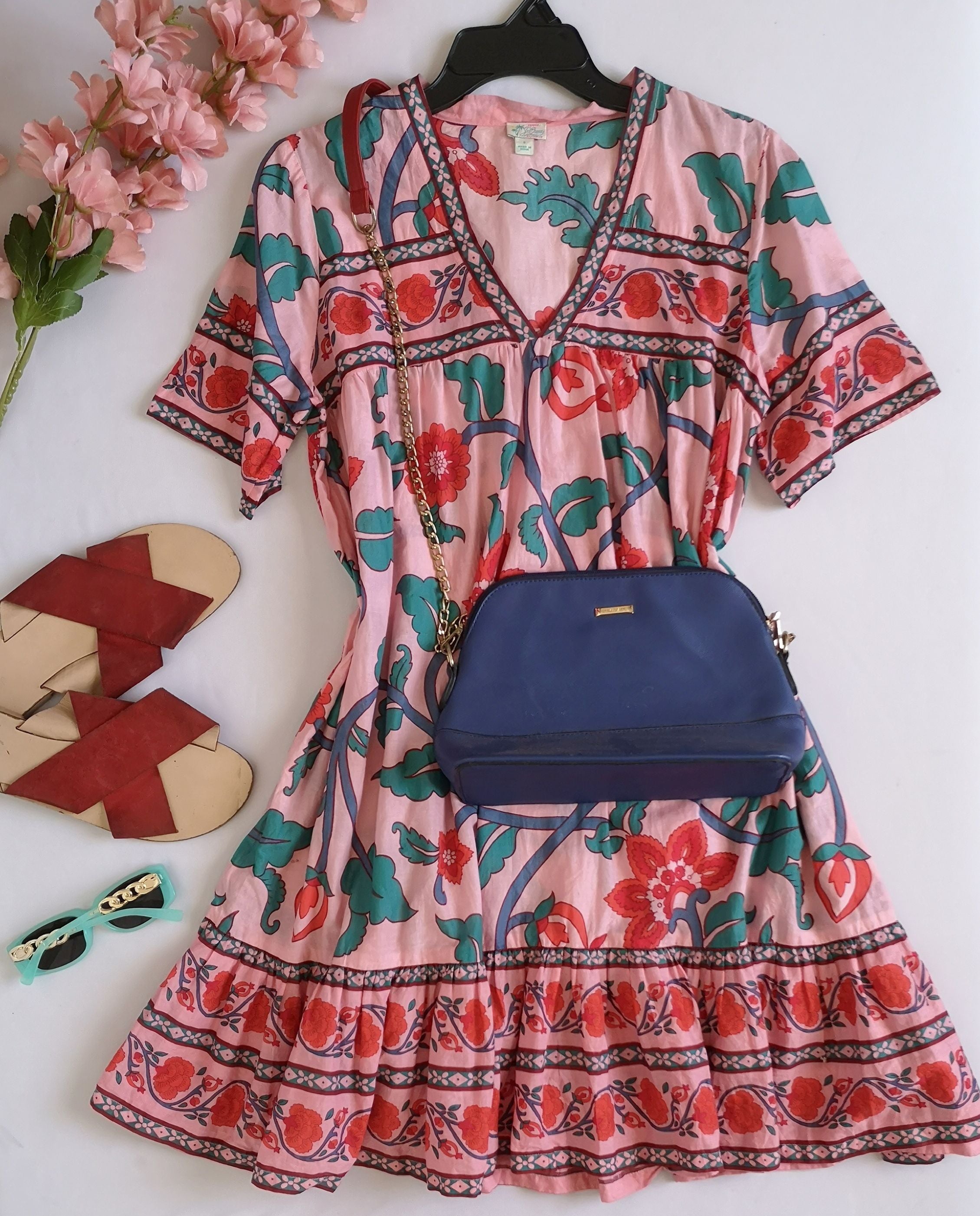 Vestido holgado de algodón