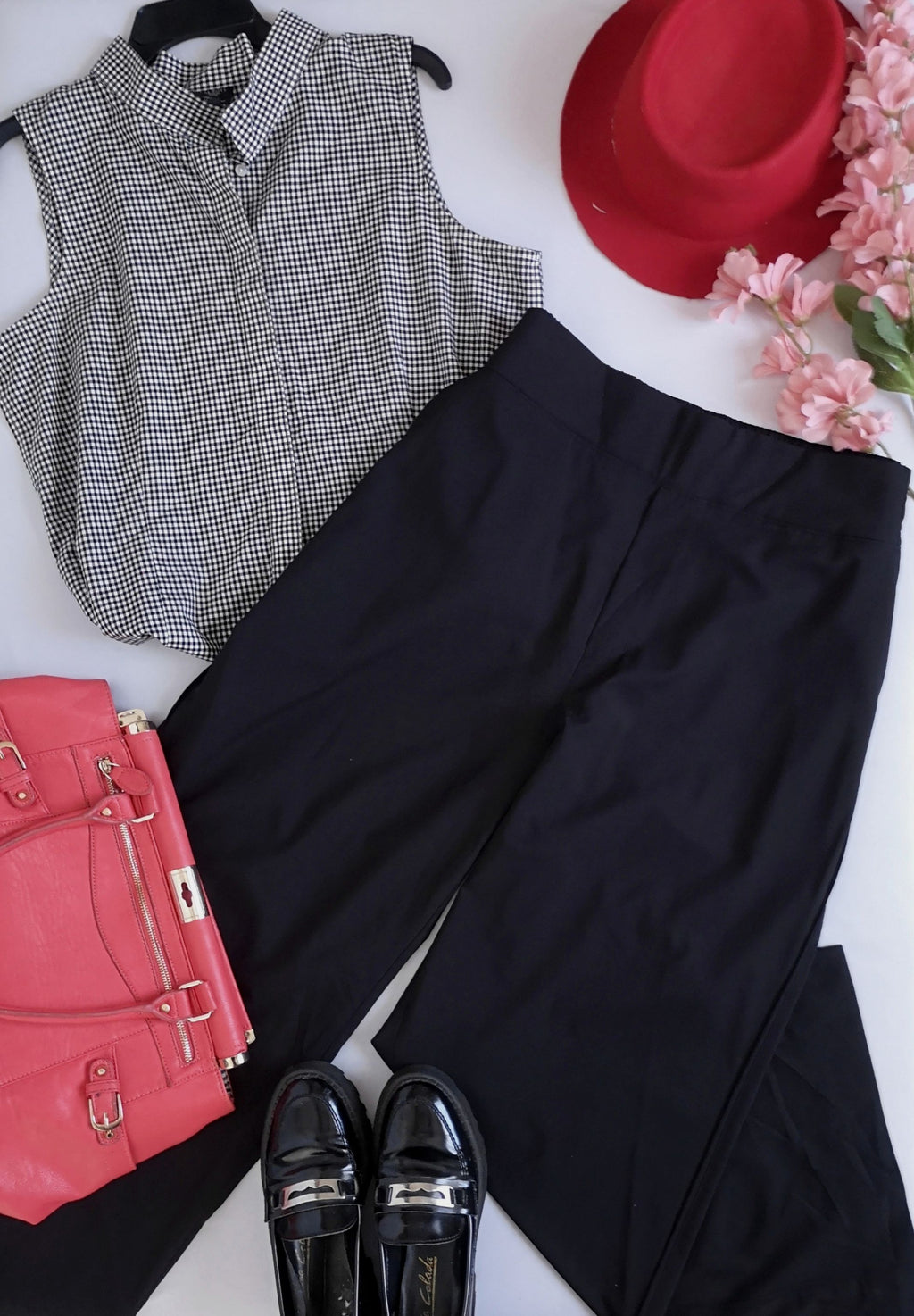 Blusa cuello chino con palazzo ❤️