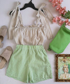 Blusa de lino con short