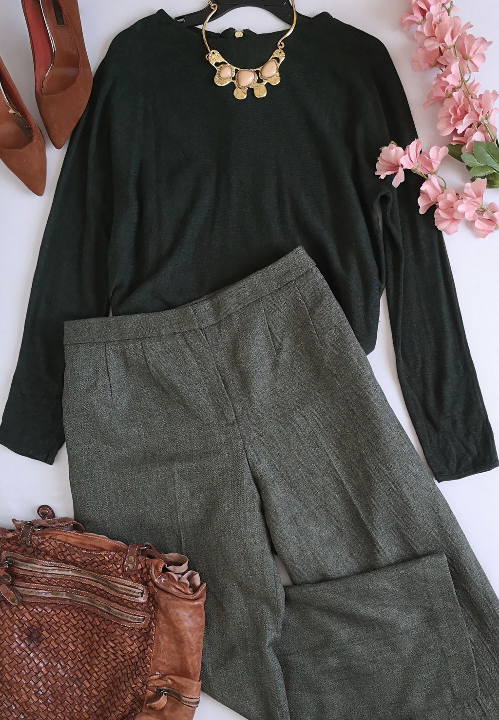 Blusa con zipper atrás y pantalón con forro ⚓