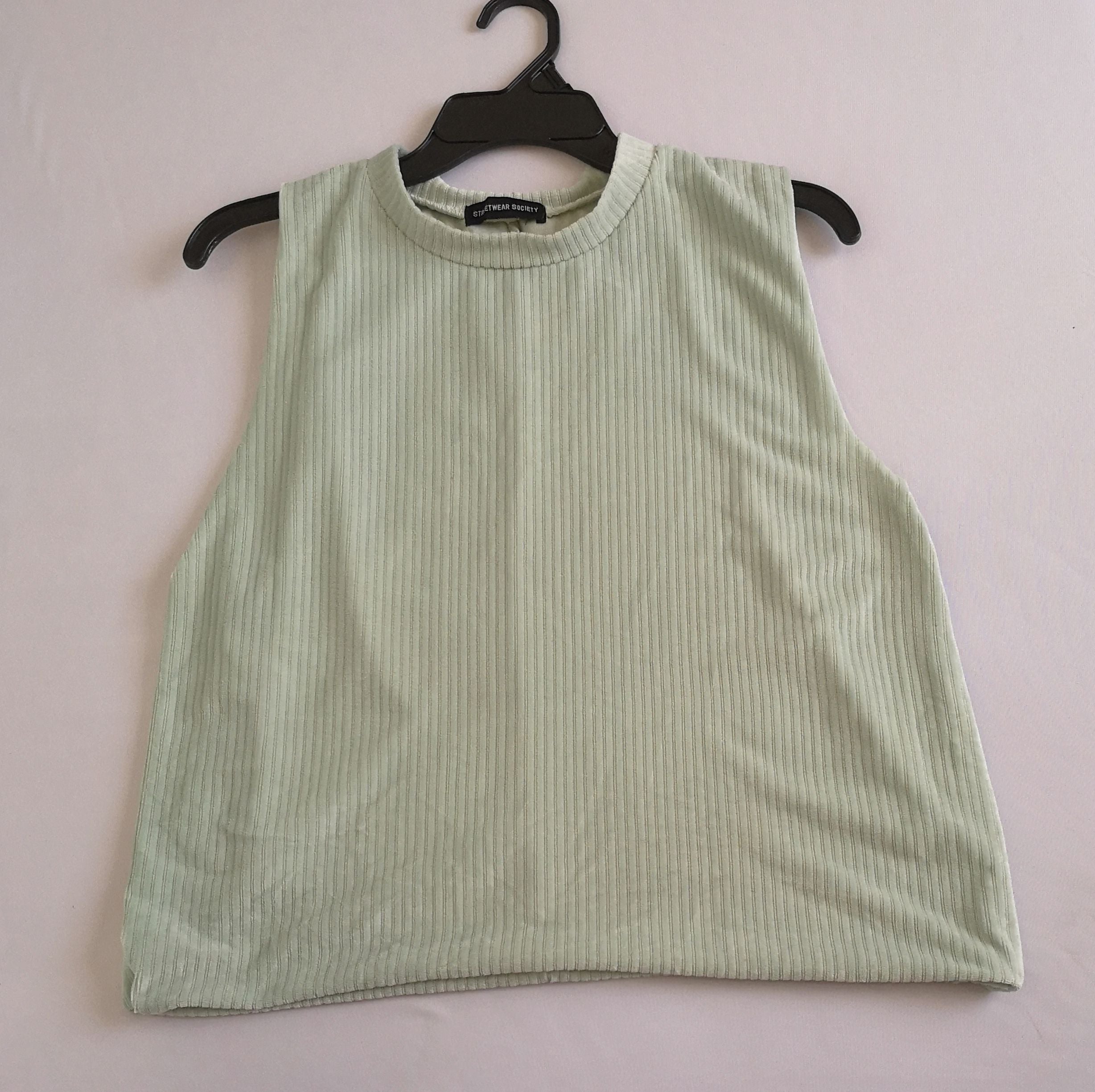 Pantalón ancho de abajo con blusa acanalada ⚓