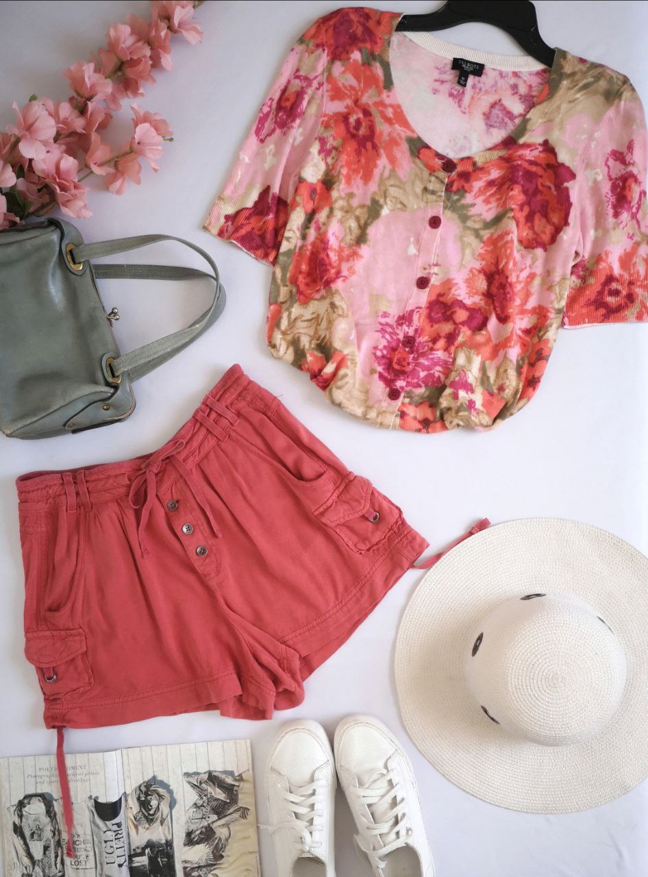Short con bolsas y blusa manga corta ⚓