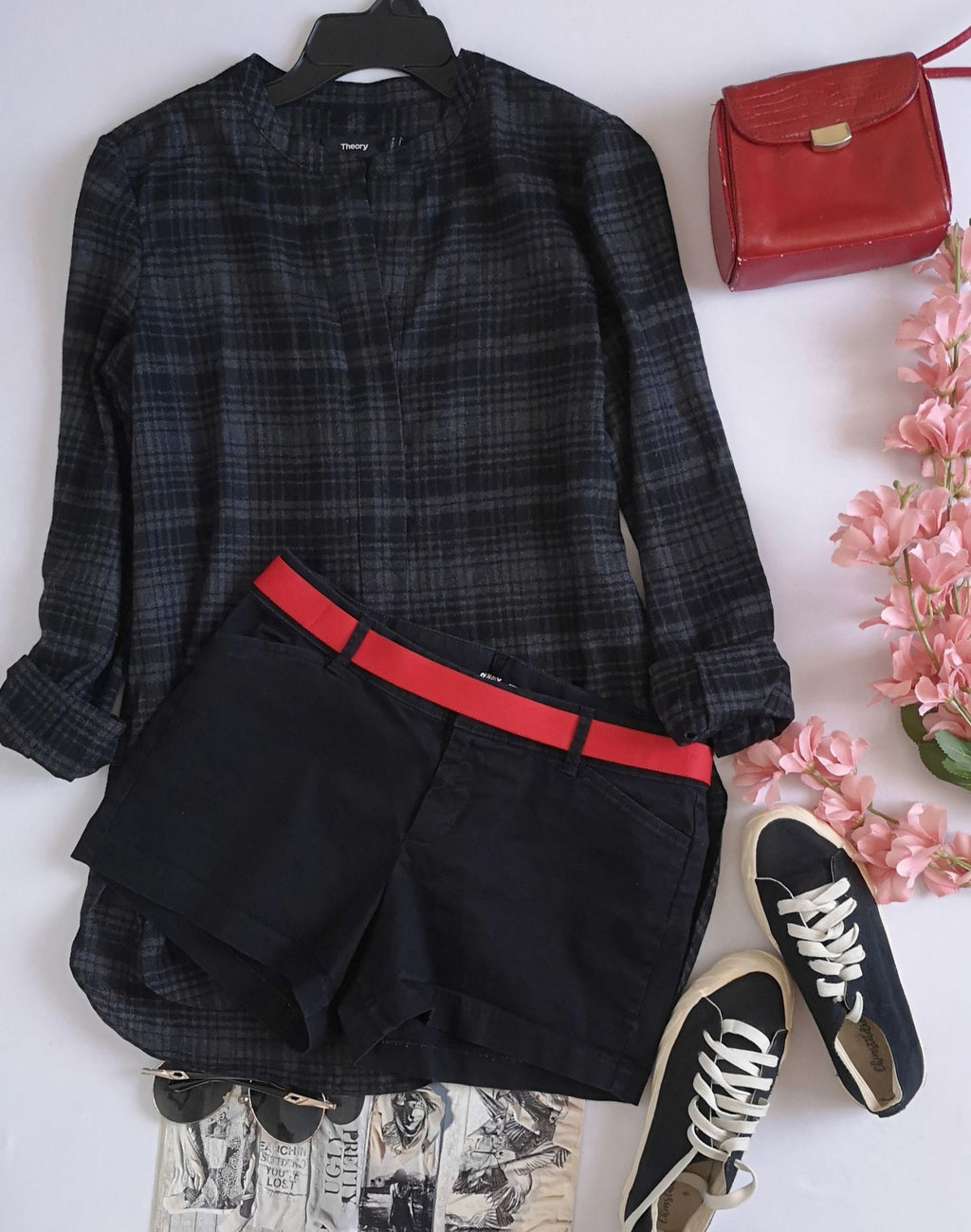 Blusa larga con short de algodón
