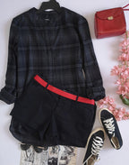 Blusa larga con short de algodón