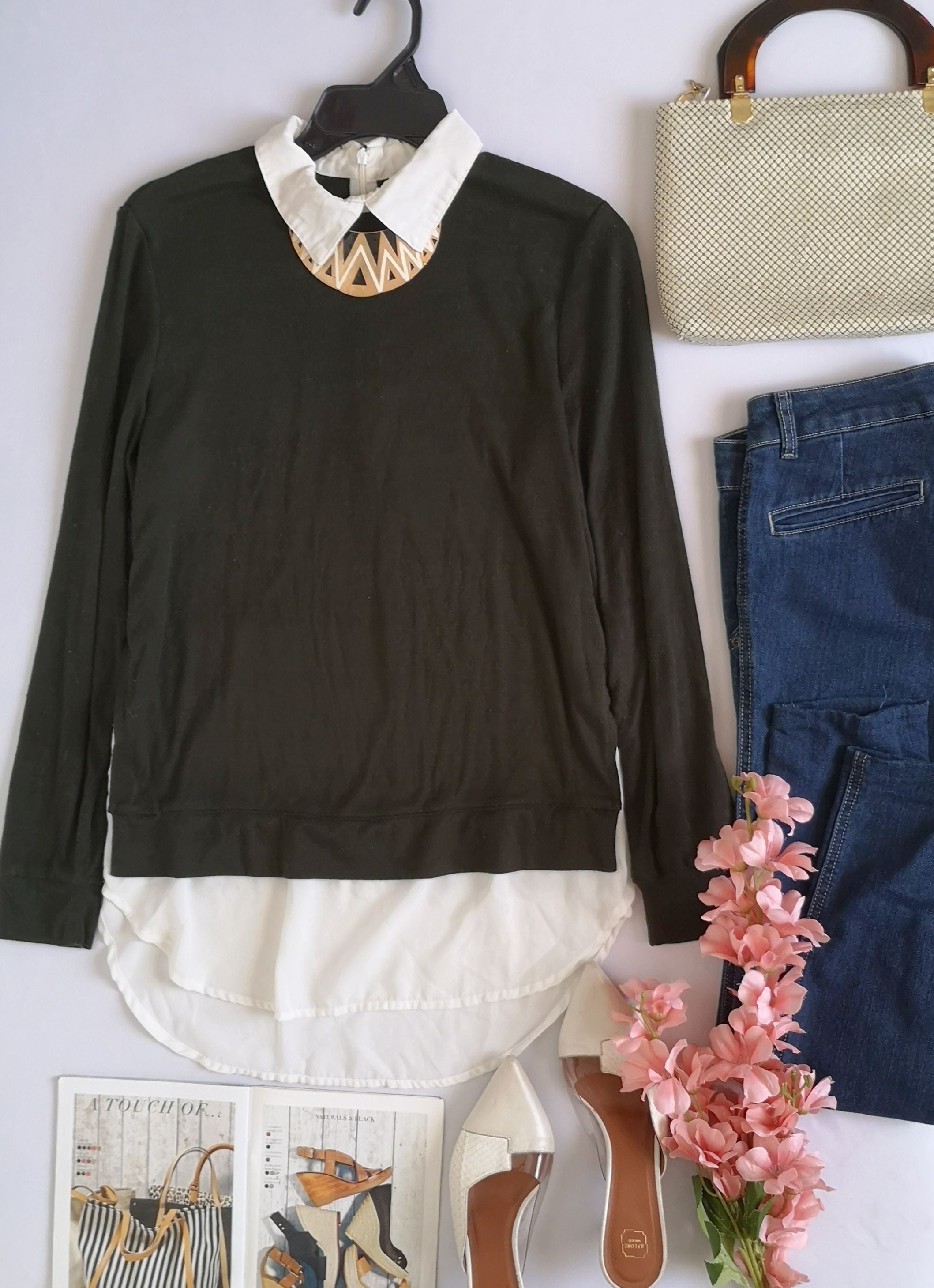 Blusa larga incluye collar 💙