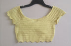 Pantalón slouchy cintura alta y crop top tejido