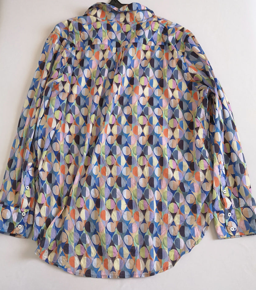 Blusa larga de algodón