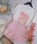 Short bordado con blusa ❤️