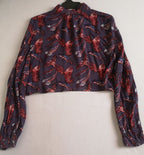 Blusa corta con falda al tobillo