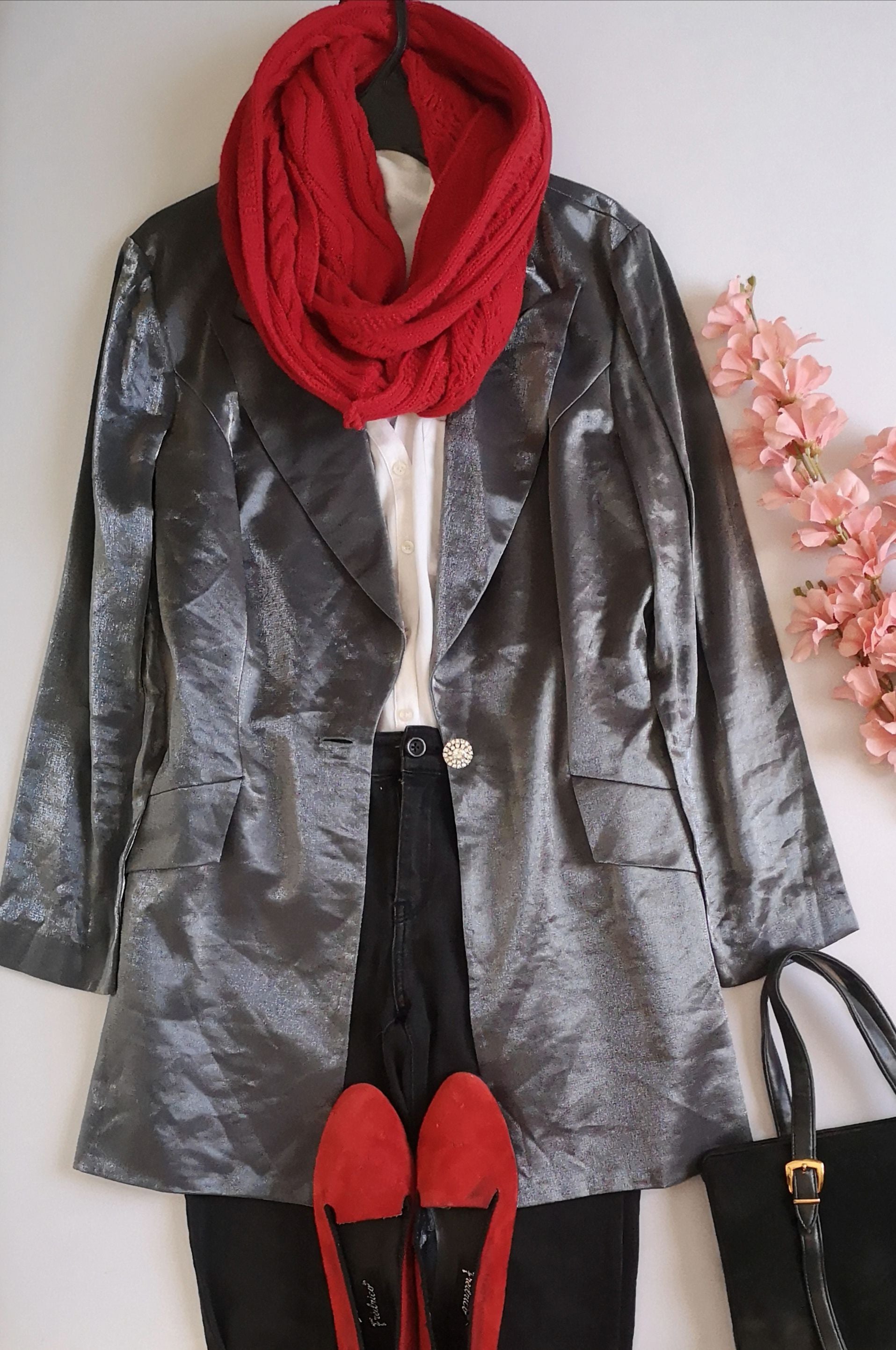 Chaqueta larga tipo seda
