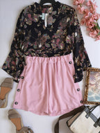 Short tela suave y blusa mangas campana ❤️