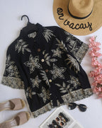 Blusa de lino bordada