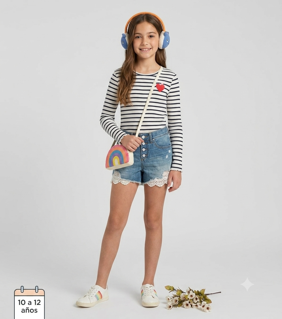 Blusa manga larga con short