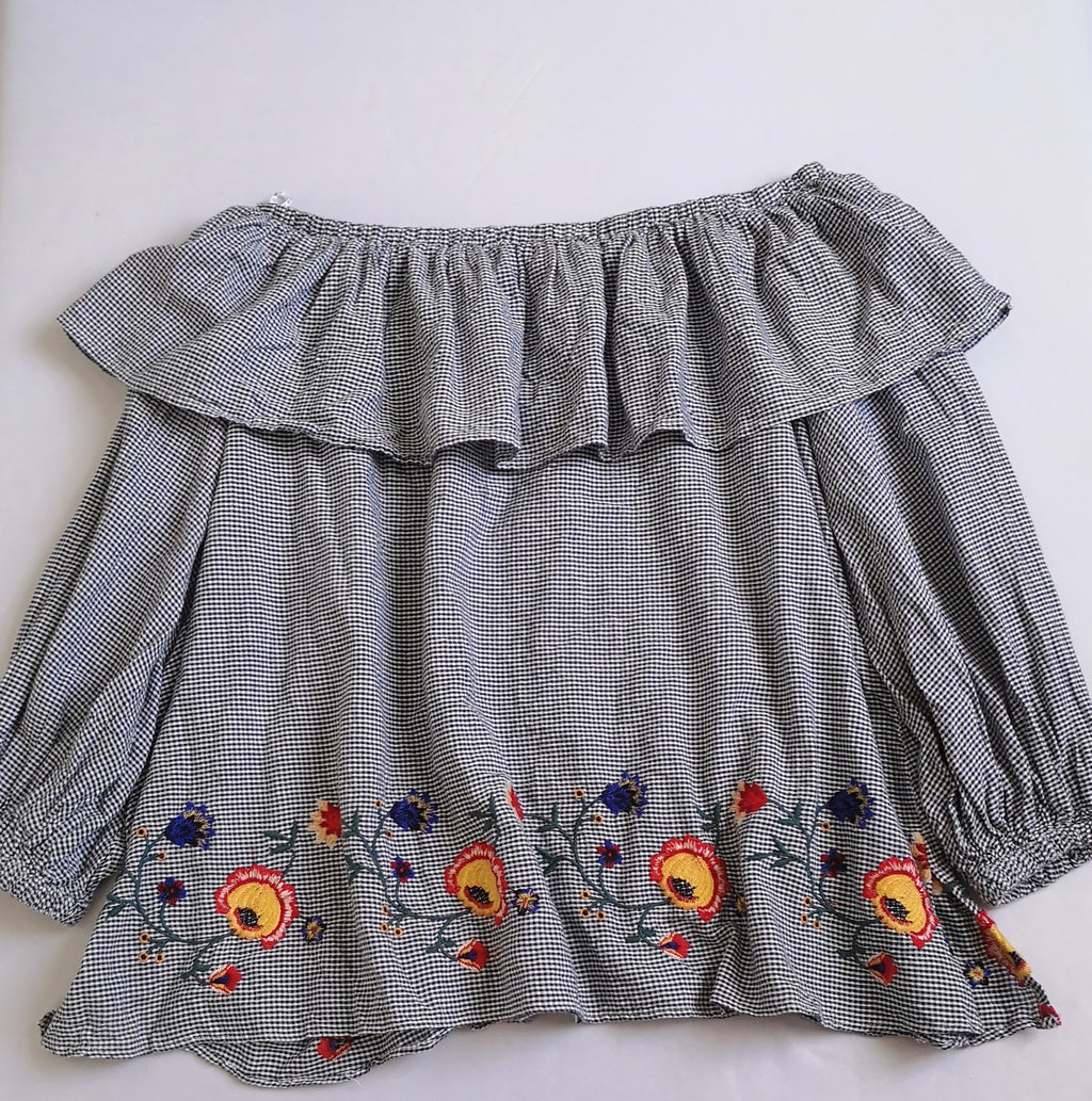 Blusa hombros descubiertos estilo holgado