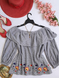 Blusa hombros descubiertos estilo holgado