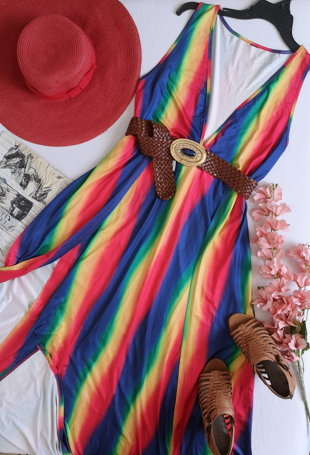 MaxiVestido abierto de adelante incluye cincho ⚓