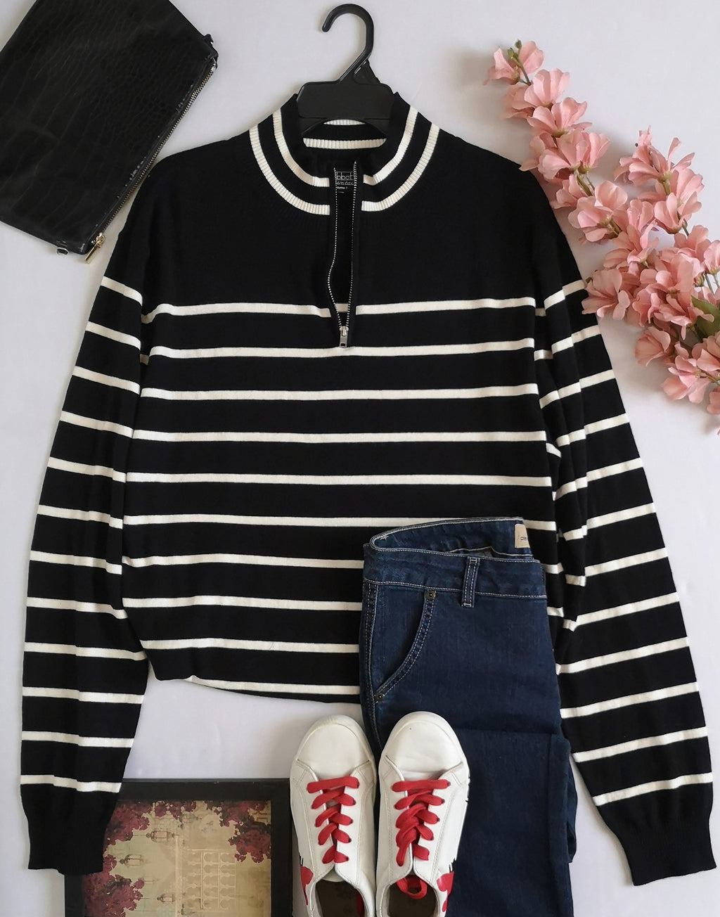 Sueter con zipper en el cuello
