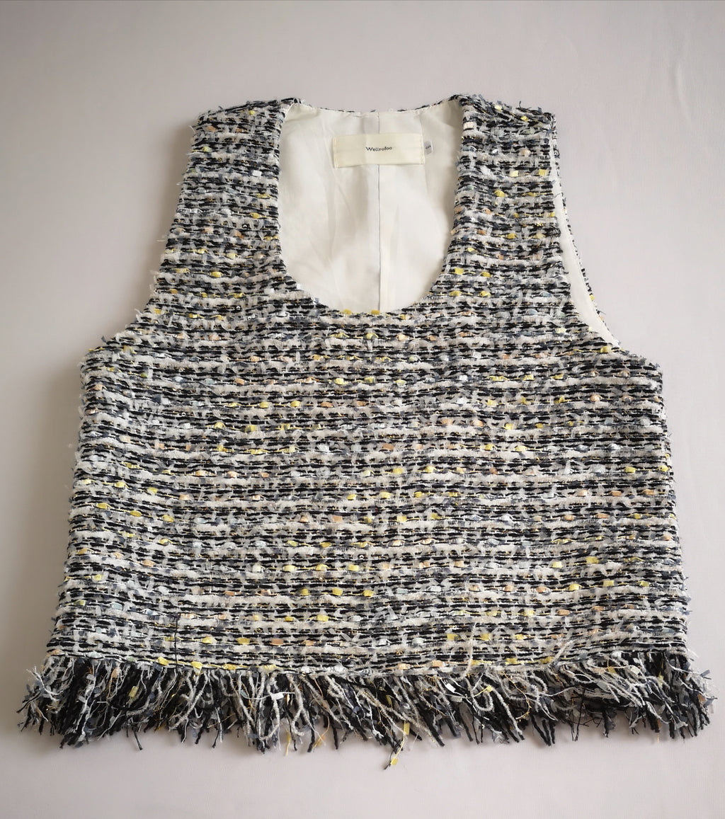 Chaleco de tweed y blusa manga larga ❤️