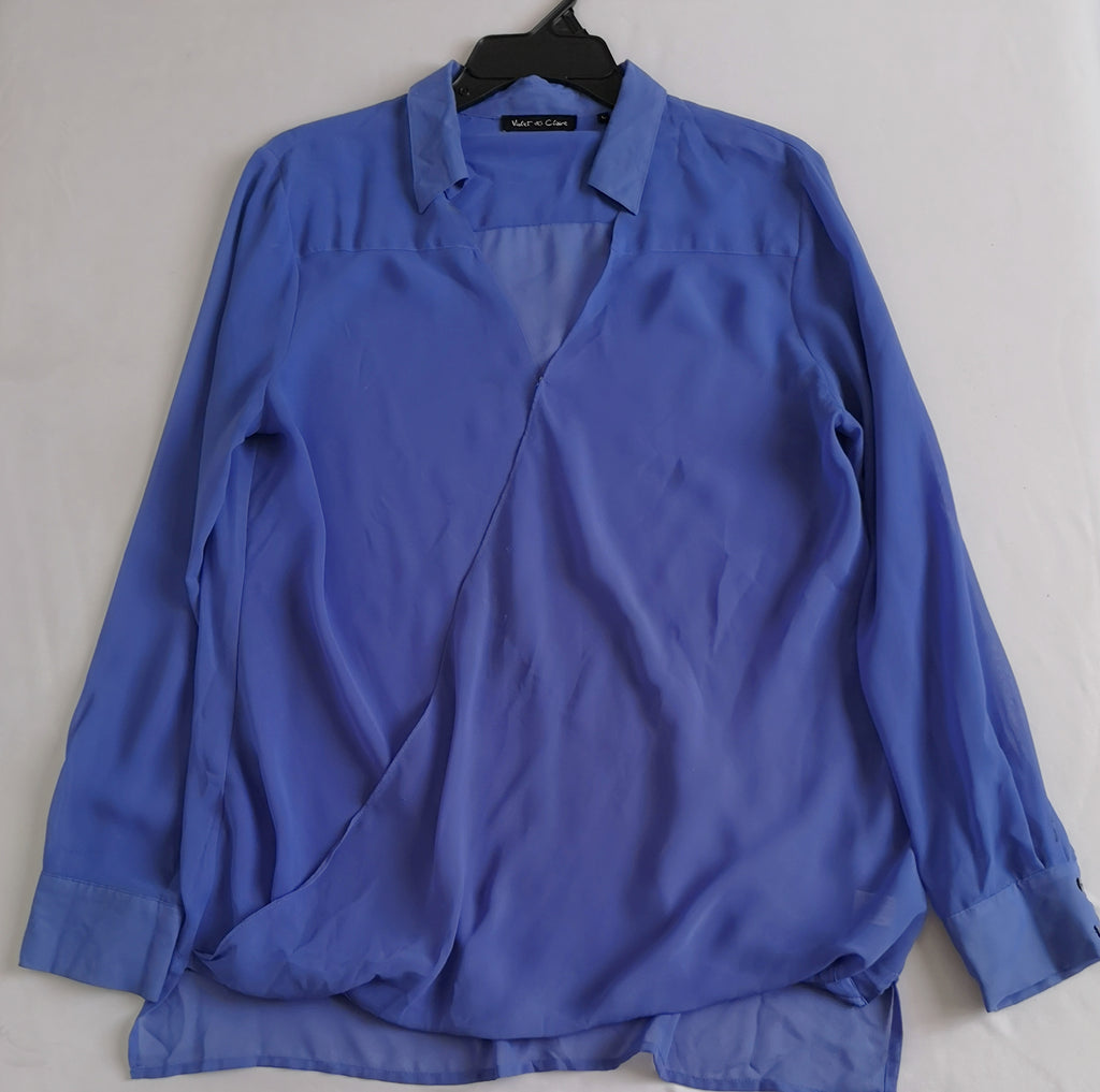 Blusa traslapada cerrada y con falda de lino ❤️