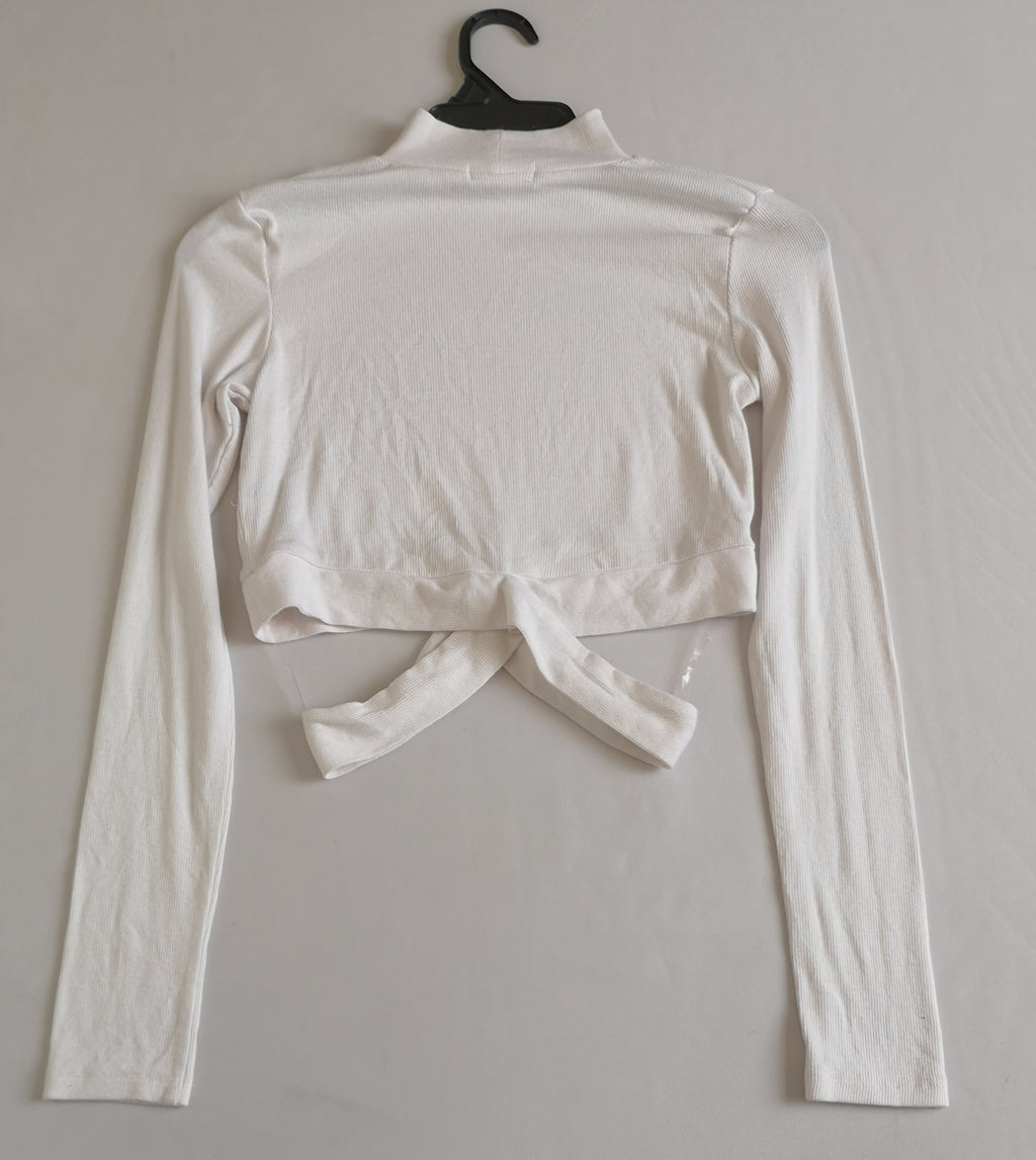 Crop top manga larga incluye collar ❤️